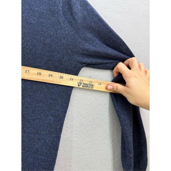 Fairlane Mens Blue Long Sleeve 1/4 Zip Merino Wool Pullover Sweater Size Large - Picture 6 of 8